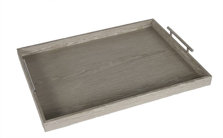 Tray 03 - Light Grey Wood | S&D Furniture Rental